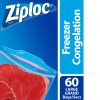 ziploc 60 freezer seal top bags 17.7cm x 18.8cm