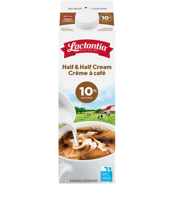 1L Lactantia 10 cream half & half Mart31