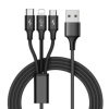 super bass 3 in 1 USB phone charger cable Iphone- type c - micro USB