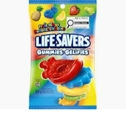 life savers gummies 180g fruit rings
